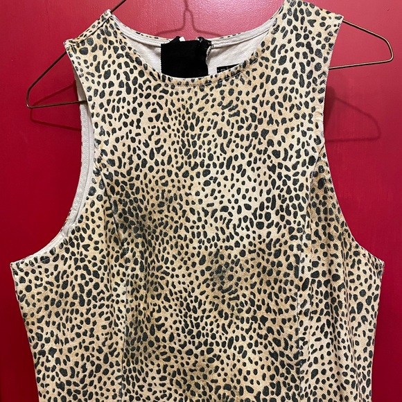 Beautiful Alexander Wang denim cheetah dress - Picture 3 of 9
